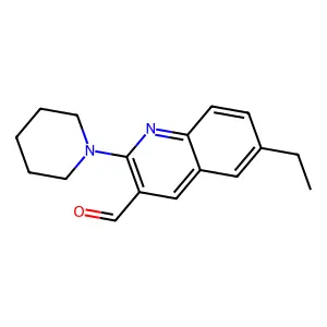 6-Ethyl-2-(1-piperidinyl)-3-quinolinecarboxaldehyde structure