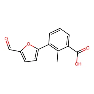 3-(5-Formyl-furan-2-yl)-2-methyl-benzoic acid structure