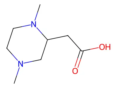 1,4-Dimethyl-2-piperazineacetic acid structure