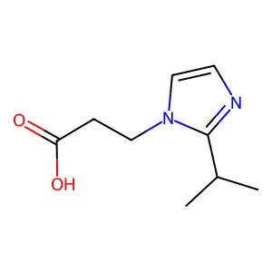 3-(2-isopropyl-1H-imidazol-1-yl)propanoic acid structure