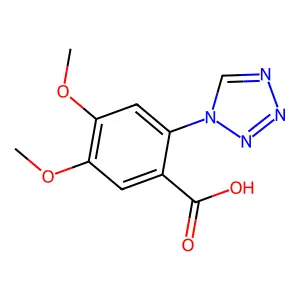 4,5-Dimethoxy-2-(1H-tetrazol-1-yl)benzoic acid structure