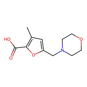 3-Methyl-5-(morpholinomethyl)furan-2-carboxylic acid structure