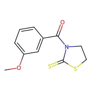 3-(3-Methoxybenzoyl)-1,3-thiazolidine-2-thione structure