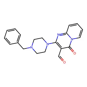 2-(4-benzylpiperazin-1-yl)-4-oxo-4H-pyrido[1,2-a]pyrimidine-3-carbaldehyde structure
