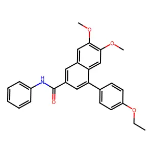 4-(4-ethoxyphenyl)-6,7-dimethoxy-N-phenylnaphthalene-2-carboxamide structure
