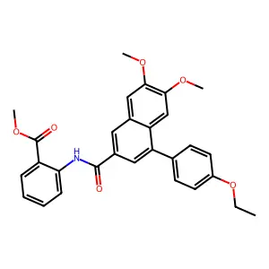 methyl 2-({[4-(4-ethoxyphenyl)-6,7-dimethoxynaphthalen-2-yl]carbonyl}amino)benzoate structure