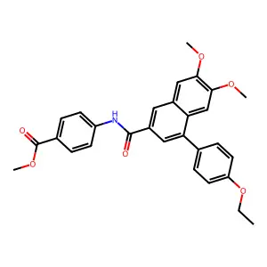 Methyl 4-({[4-(4-ethoxyphenyl)-6,7-dimethoxy-2-naphthyl]carbonyl}amino)benzoate structure