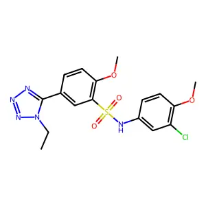 N-(3-chloro-4-methoxyphenyl)-5-(1-ethyl-1H-1,2,3,4-tetrazol-5-yl)-2-methoxybenzene-1-sulfonamide structure