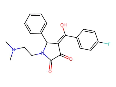 1-(2-(dimethylamino)ethyl)-4-(4-fluorobenzoyl)-3-hydroxy-5-phenyl-1H-pyrrol-2(5H)-one structure
