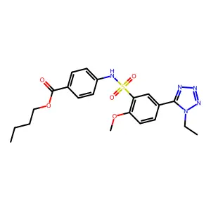 Butyl 4-[[5-(1-ethyltetrazol-5-yl)-2-methoxyphenyl]sulfonylamino]benzoate structure