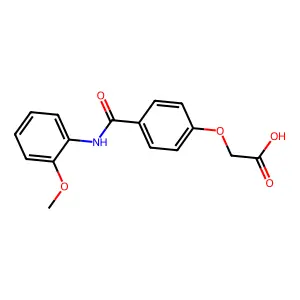 2-(4-((2-Methoxyphenyl)carbamoyl)phenoxy)acetic acid structure