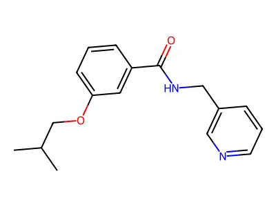 3-isobutoxy-N-(3-pyridinylmethyl)benzamide structure