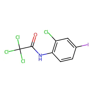 2,2,2-trichloro-N-(2-chloro-4-iodophenyl)acetamide structure