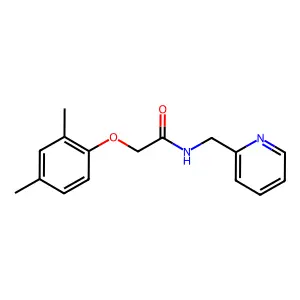 2-(2,4-dimethylphenoxy)-N-(pyridin-2-ylmethyl)acetamide structure