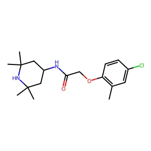 2-(4-chloro-2-methylphenoxy)-N-(2,2,6,6-tetramethylpiperidin-4-yl)acetamide structure