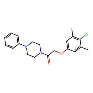 2-(4-Chloro-3,5-dimethylphenoxy)-1-(4-phenylpiperazin-1-yl)ethanone structure