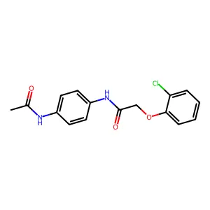 N-(4-acetamidophenyl)-2-(2-chlorophenoxy)acetamide structure