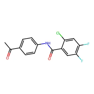 N-(4-acetylphenyl)-2-chloro-4,5-difluorobenzamide structure