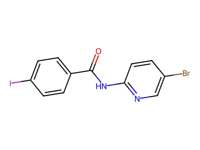 N-(5-bromopyridin-2-yl)-4-iodobenzamide structure