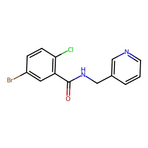 5-bromo-2-chloro-N-(pyridin-3-ylmethyl)benzamide structure