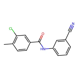 3-chloro-N-(3-cyanophenyl)-4-methylbenzamide structure
