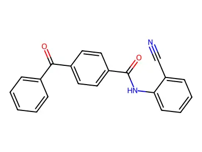 4-benzoyl-N-(2-cyanophenyl)benzamide structure