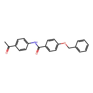 N-(4-acetylphenyl)-4-phenylmethoxybenzamide structure