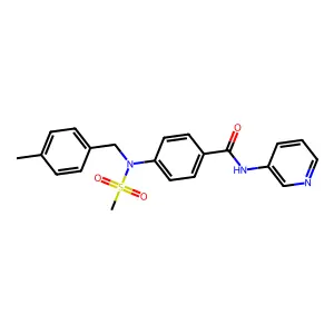 4-[(4-methylbenzyl)(methylsulfonyl)amino]-N-(pyridin-3-yl)benzamide structure
