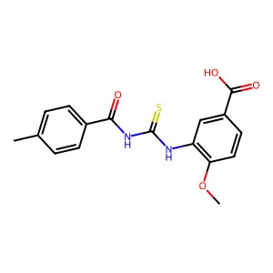 4-Methoxy-3-({[(4-methylphenyl)carbonyl]carbamothioyl}amino)benzoic acid structure
