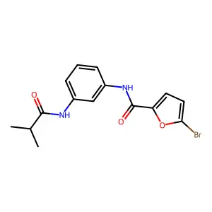5-bromo-N-[3-(2-methylpropanoylamino)phenyl]furan-2-carboxamide structure
