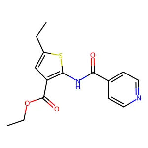Ethyl 5-ethyl-2-(isonicotinamido)thiophene-3-carboxylate structure