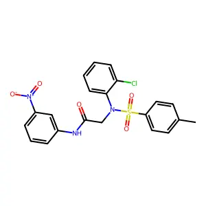2-(2-chloro-N-(4-methylphenyl)sulfonylanilino)-N-(3-nitrophenyl)acetamide structure