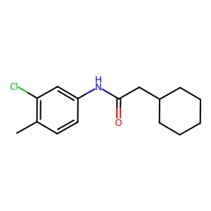 N-(3-chloro-4-methylphenyl)-2-cyclohexylacetamide structure
