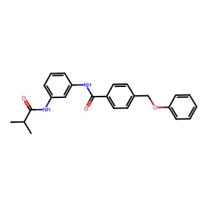 N-[3-(2-methylpropanoylamino)phenyl]-4-(phenoxymethyl)benzamide structure