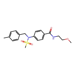 N-(2-methoxyethyl)-4-[(4-methylbenzyl)(methylsulfonyl)amino]benzamide structure
