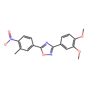 3-(3,4-Dimethoxyphenyl)-5-(3-methyl-4-nitrophenyl)-1,2,4-oxadiazole structure