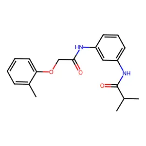 2-methyl-N-(3-{[(2-methylphenoxy)acetyl]amino}phenyl)propanamide structure