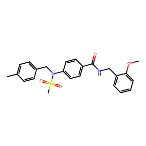 N-(2-methoxybenzyl)-4-[(4-methylbenzyl)(methylsulfonyl)amino]benzamide structure