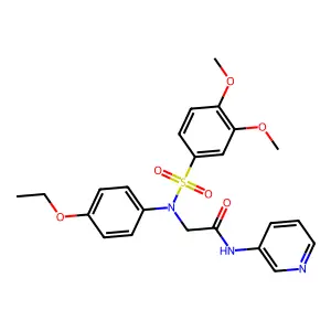 2-(N-(3,4-dimethoxyphenyl)sulfonyl-4-ethoxyanilino)-N-pyridin-3-ylacetamide structure