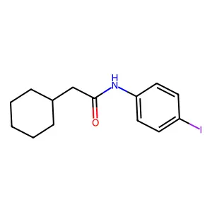 2-cyclohexyl-N-(4-iodophenyl)acetamide structure