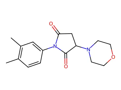 1-(3,4-Dimethylphenyl)-3-morpholin-4-ylpyrrolidine-2,5-dione structure