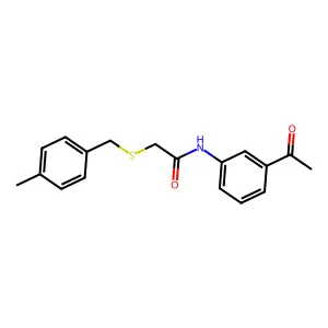 N-(3-acetylphenyl)-2-[(4-methylphenyl)methylsulfanyl]acetamide structure