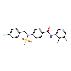 4-[(4-chlorophenyl)methyl-methylsulfonylamino]-N-(2,3-dimethylphenyl)benzamide structure