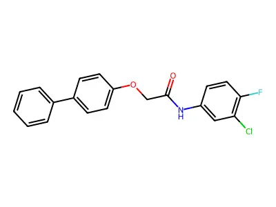 N-(3-chloro-4-fluorophenyl)-2-(4-phenylphenoxy)acetamide structure