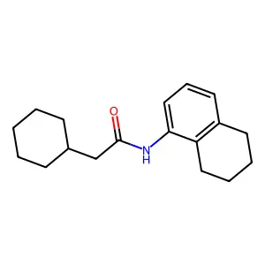 2-cyclohexyl-N-(5,6,7,8-tetrahydronaphthalen-1-yl)acetamide structure