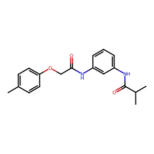 2-methyl-N-(3-{[(4-methylphenoxy)acetyl]amino}phenyl)propanamide structure