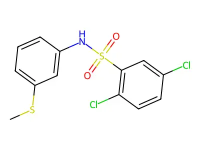 2,5-dichloro-N-[3-(methylsulfanyl)phenyl]benzenesulfonamide structure