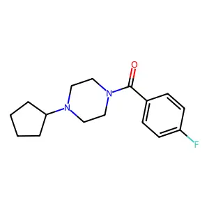 1-Cyclopentyl-4-(4-fluorobenzoyl)piperazine structure