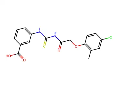 3-[[2-(4-Chloro-2-methylphenoxy)acetyl]carbamothioylamino]benzoic acid structure
