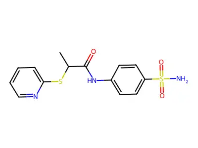2-(pyridin-2-ylsulfanyl)-N-(4-sulfamoylphenyl)propanamide structure